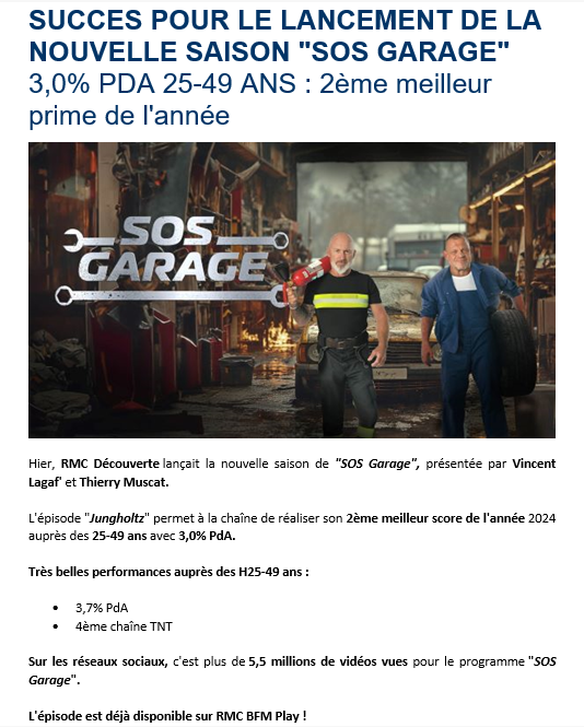 les audiences de la saison 2 1er episode